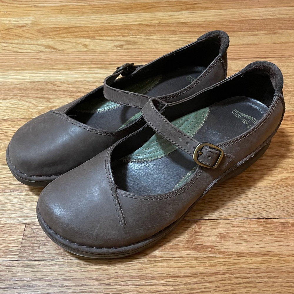 Dansko Brown Suede Leather Mary Jane Shoe 40